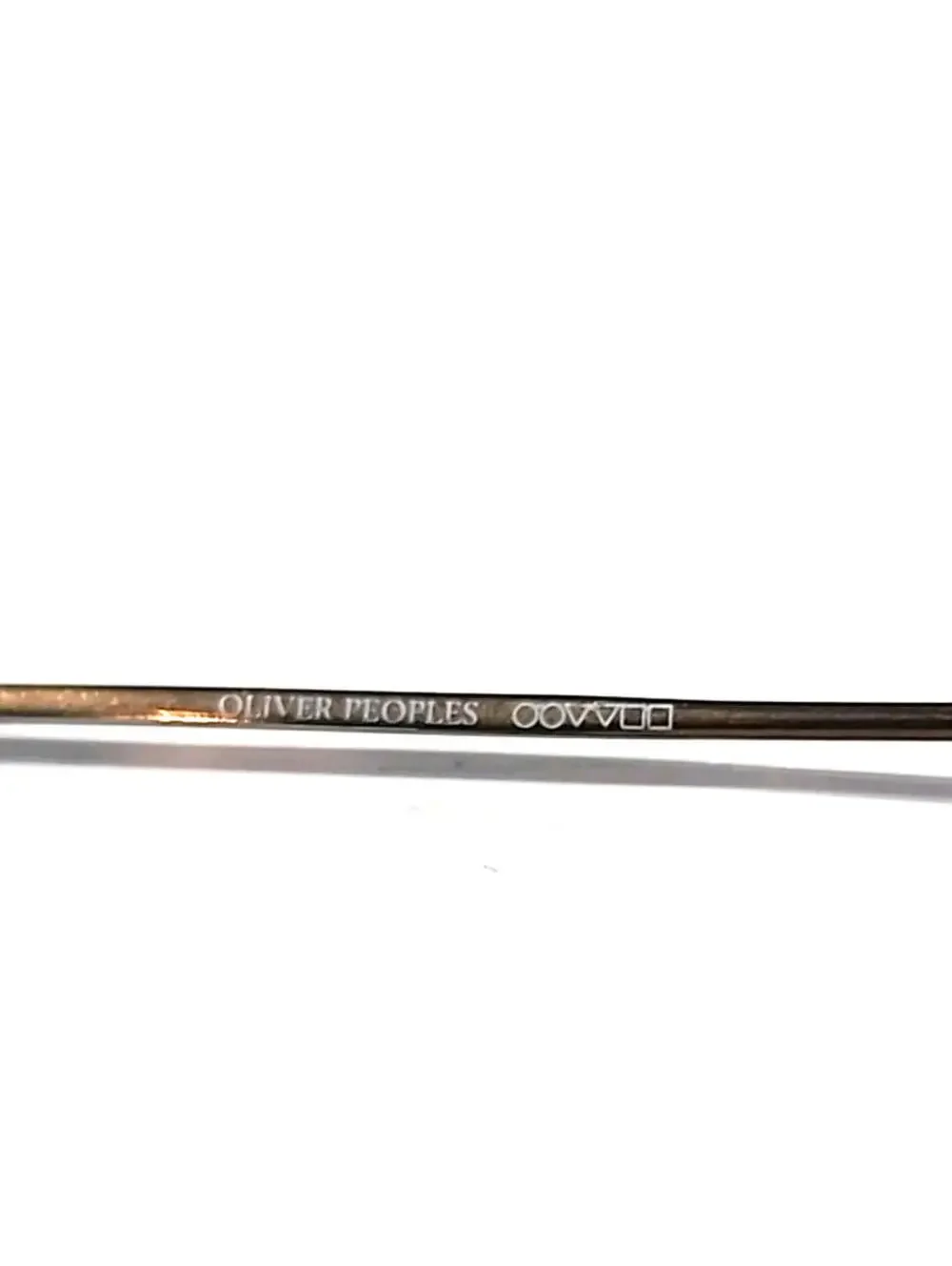Oliver Peoples OP665 Brown Half Rim Rectangle Eyeglasses 52-19 140 NO Nose Pad